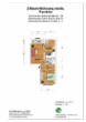 Grundriss - 2 Raum Wohnung mit Loggia