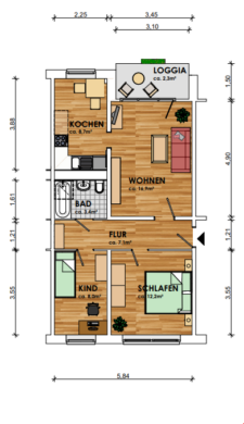 Der Start ins eigene Zuhause – Wohnen 3.0! - Grundriss (14044)