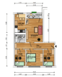 Grundriss - Helle 4-Raum-Wohnung im zweiten Obergeschoss!