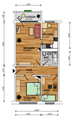Kurzexposé 403/2/20 - Grundriss (11676)