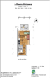 Grundriss - Einraumwohnung mit Einbauküche in der Innenstadt
