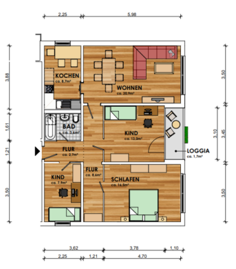 Kurzexposé 256/1/6 - Grundriss (11608)