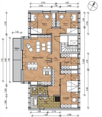 Neubau in traumhafter Lage in Mühl Rosin - Grundriss (12280)
